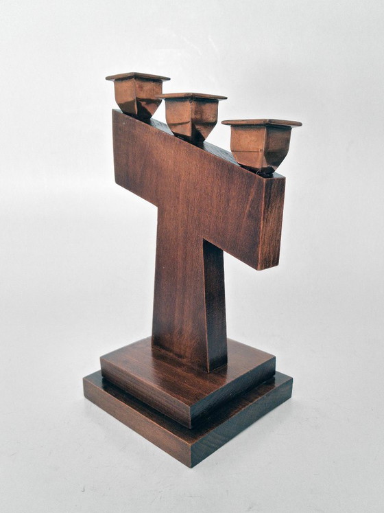 Image 1 of kandelaar set art deco 1930's