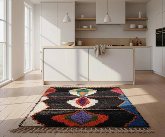 Marokkanischer Teppich aus Naturwolle, handgefertigt, 3x2 m. – Teppiche & Läufer, Wool (photo 10 of 10)