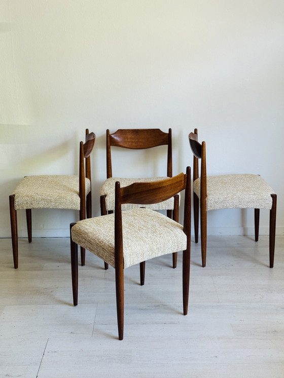Image 1 of Set Of 4 Vintage Danish Chairs 1960s