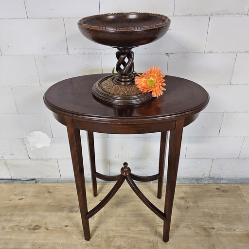 Vintage mahonie houten fineer Edwardian stijl bijzettafel / koffietafel / sidetable