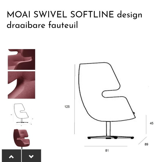 Image 1 of Fauteuil pivotant Softline Moai