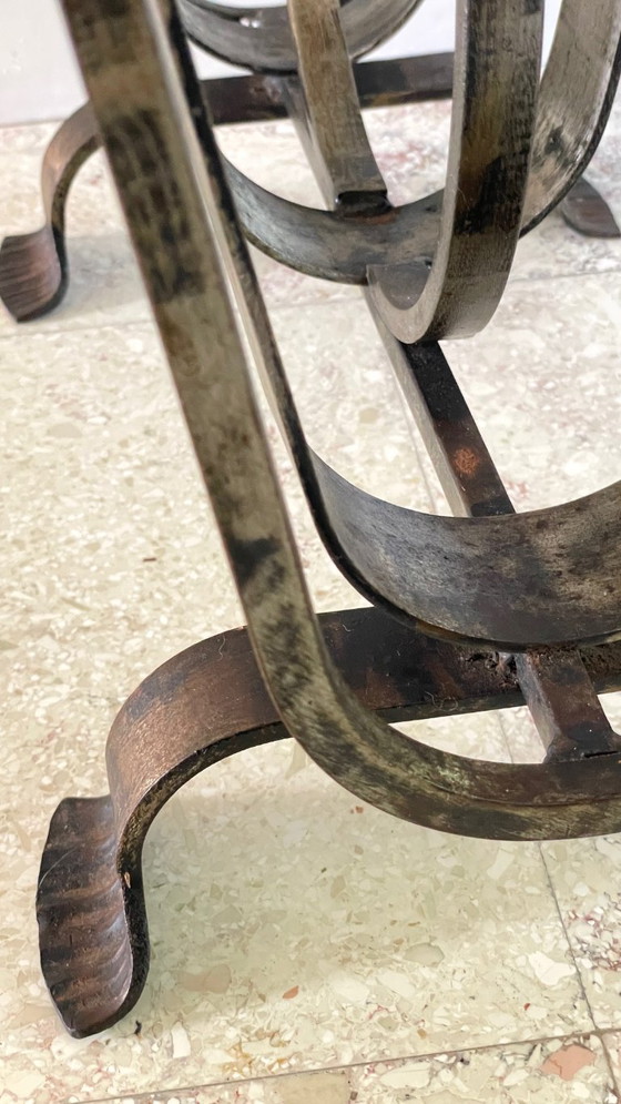 Image 1 of Vintage Brutalist Steel Magazine Rack