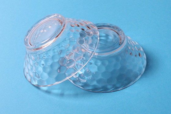 Image 1 of Set di 2 ciotole da dessert vintage in vetro a bolle Kim / Indonesia