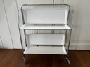Midcentury Dinett Serving Cart by Bremshey White