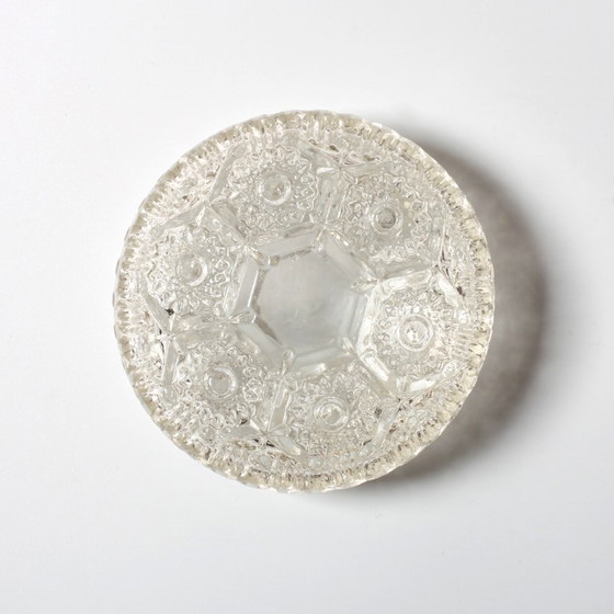 Image 1 of Sieradendoos van geperst glas uit het midden van de 20e eeuw / Geometrische bonbonpot