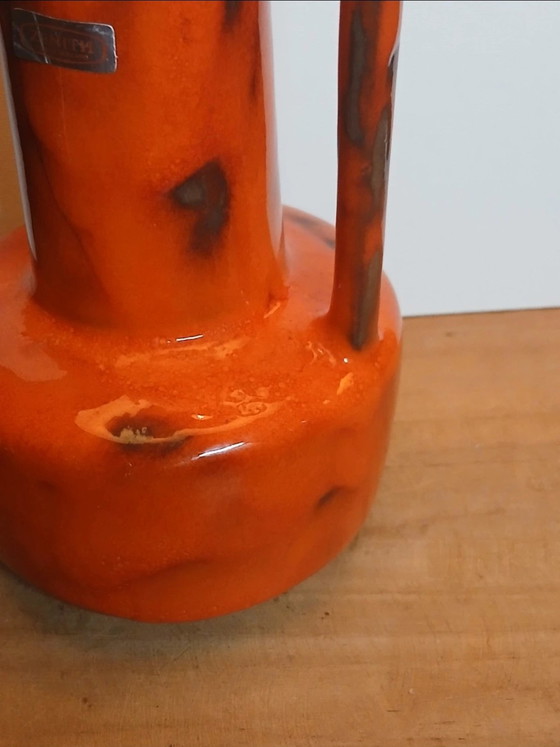 Image 1 of Vintage Space Age vaas van Plateelbakkerij Zenith te Gouda