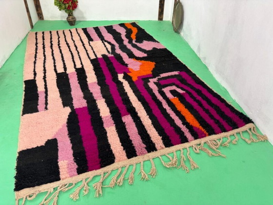 Image 1 of Handmade Moroccan decorated rug 250cm x 150cm