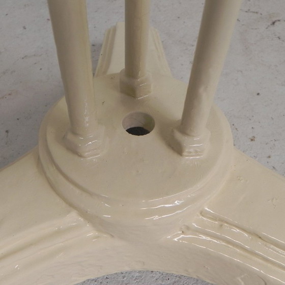 Bistro table with cast iron legs and round steel top, 1930s – Dining tables (photo 20 of 22)