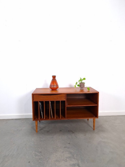 Teak LP cabinet with drawer, TV & media unit, sideboard