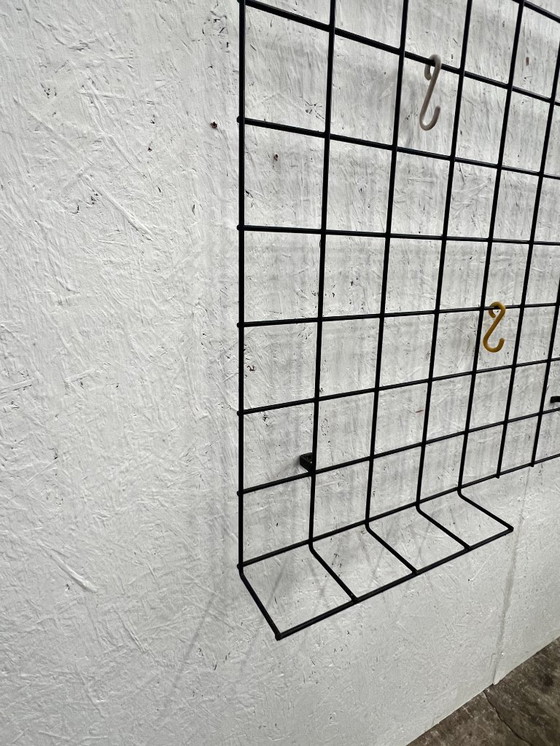 Image 1 of Porte-manteau mural vintage en fil d'acier, années 1950, Karl Fichtel, Allemagne