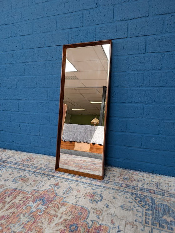 Image 1 of Miroir vintage en bois de rose, design danois, années 1960