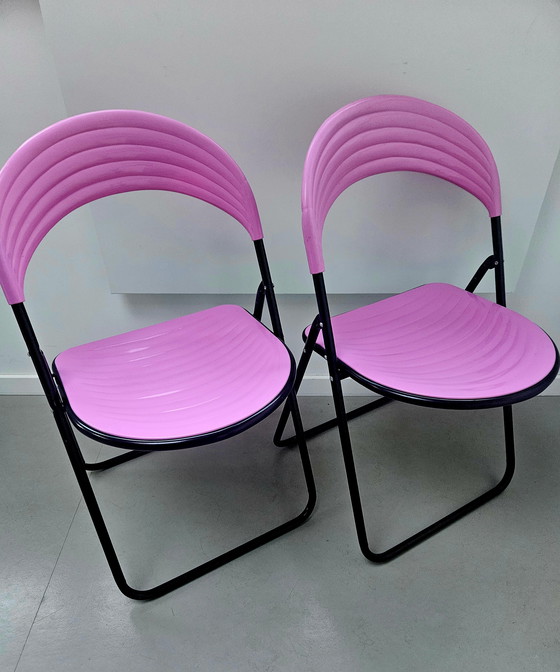 Image 1 of Postmodern Italian folding chairs Designer Studio GP