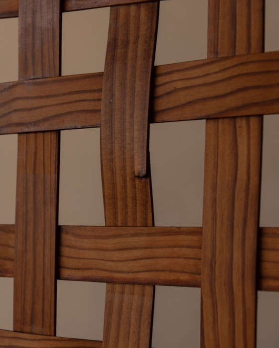 Image 1 of Divisorio per stanza vintage in legno di pino, divisorio per stanza a 3 parti