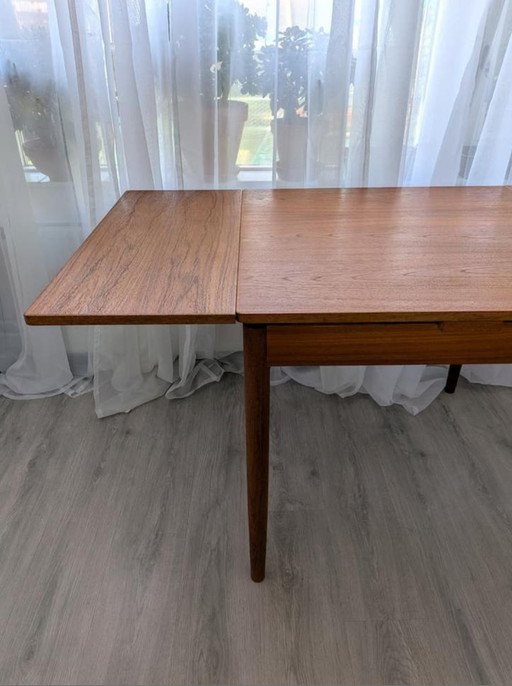 Mid-Century teak extendable dining table 60s