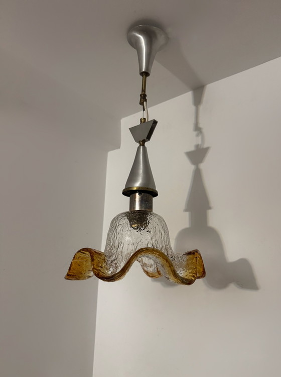 Image 1 of Murano glass flower chandelier, 1970s