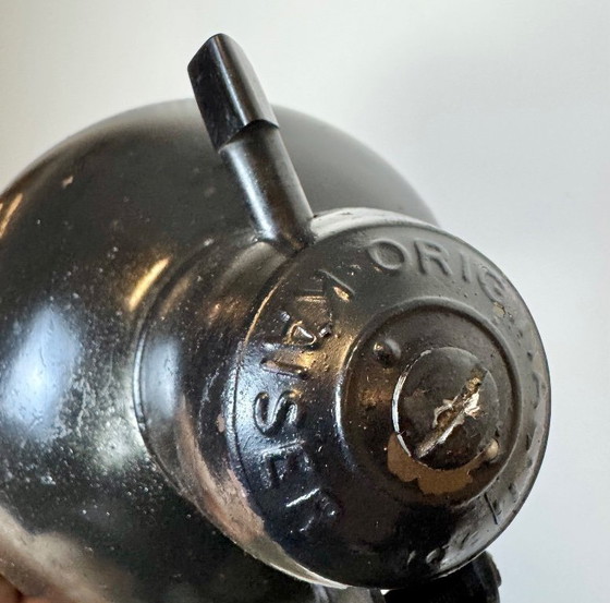 Image 1 of Lampada da parete a forbice Bauhaus industriale nera di Kaiser Idell, anni '30