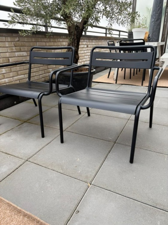Image 1 of 2 fauteuils lounge EMU Star noirs + coussins magnétiques
