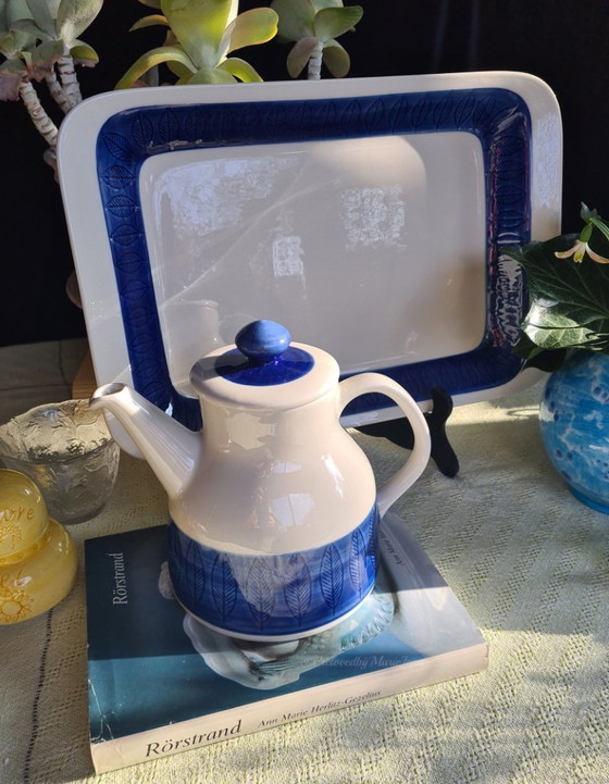 Image 1 of Hertha Bengston entwirft Koka Blue für die Rörstrand Kaffee-Teekanne.