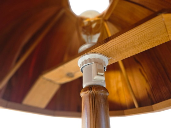 Image 1 of GB Solbackens Svarveri - grenenfineer - vloerlamp - Zweden - 1970's