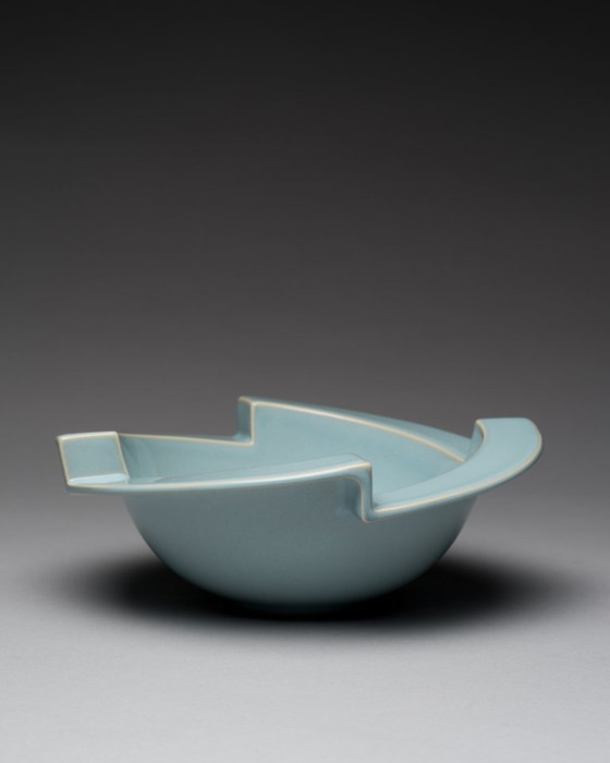 Image 1 of Bol y caja con tapa de porcelana de diseño Rosenthal, Jan van der Vaart, posmodernismo