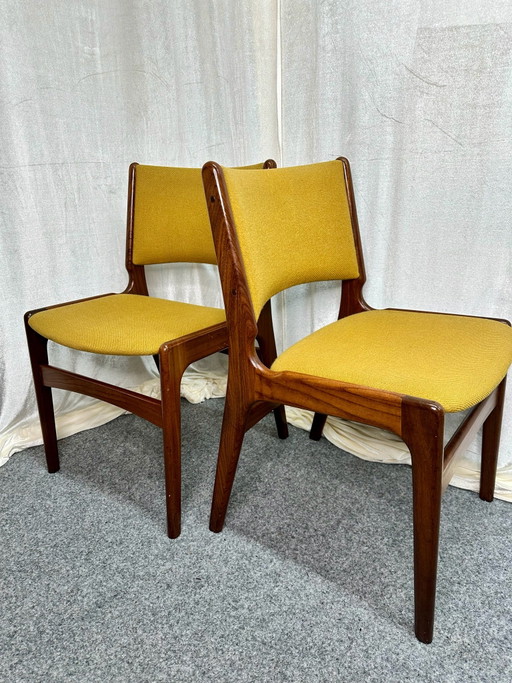 Chaises de salle à manger Erik Buch Modèle 89 en teck, design danois Mid Century
