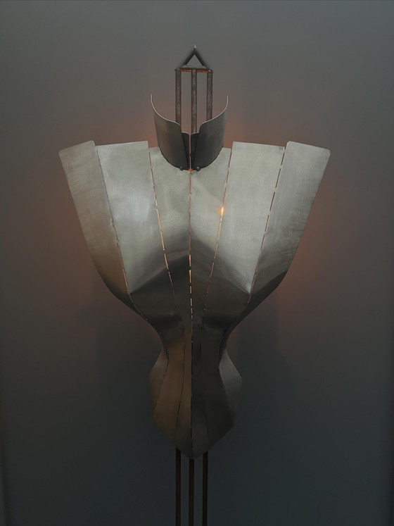 Image 1 of „Lady Hamilton“, ein brutalistisches Lichtobjekt von Reinhard Stubenrauch – 1980er Jahre