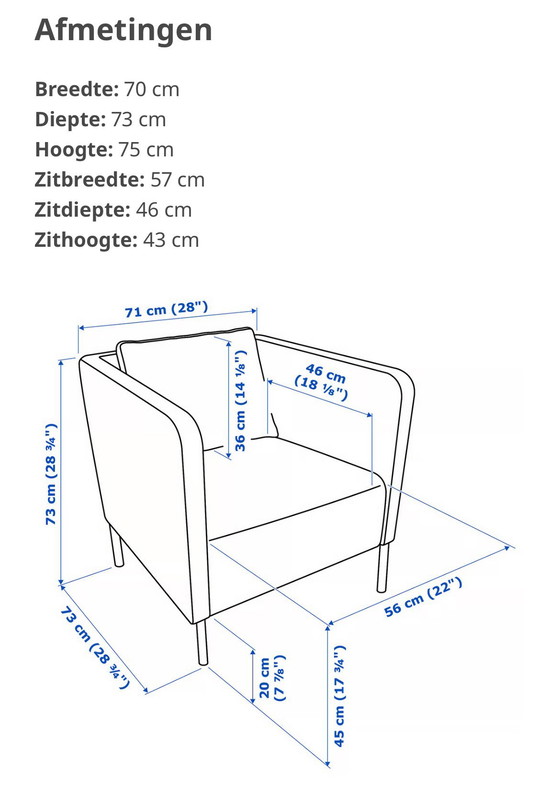 Image 1 of IKEA ekero con funda de diseño beige y negro 2x