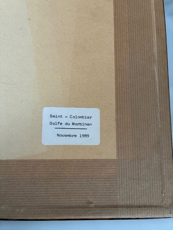 Image 1 of Aquarellgemälde des Golfs von Morbihan, Frankreich, 1989