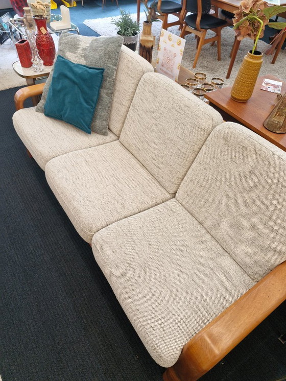 Image 1 of Vintage Deens design drie-zits bank teak 70s