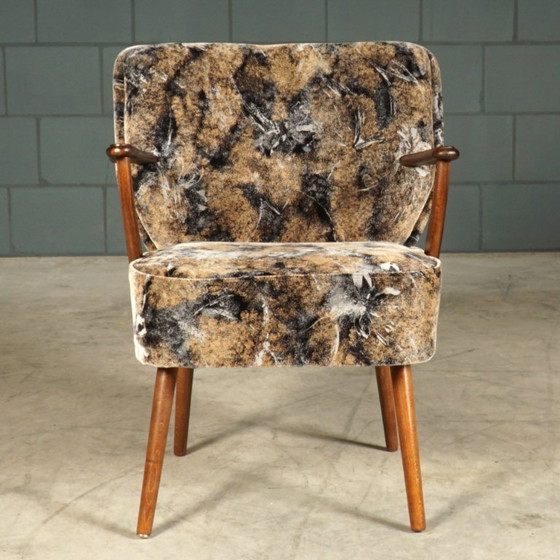 Image 1 of Vintage cocktailfauteuil – velours – jaren 60