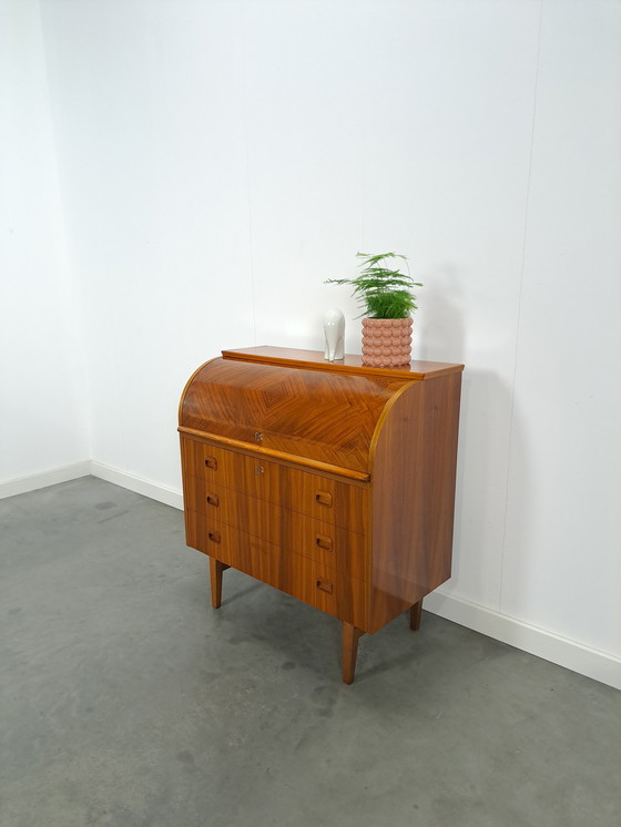 Image 1 of Bureau secret suédois avec tiroirs, bureau scandinave
