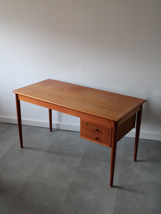 Image 1 of Vintage Danish minimalist teak desk