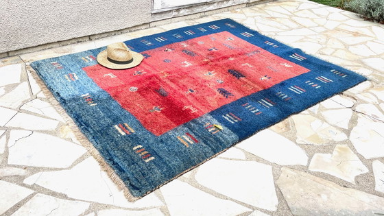 Image 1 of Alfombra Gabbeh 100% Lana Años 80-90 - 144×195 cm
