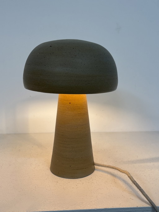 Vintage Ceramic Mushroom Table Lamp designed by Claire Horsten, Belgium