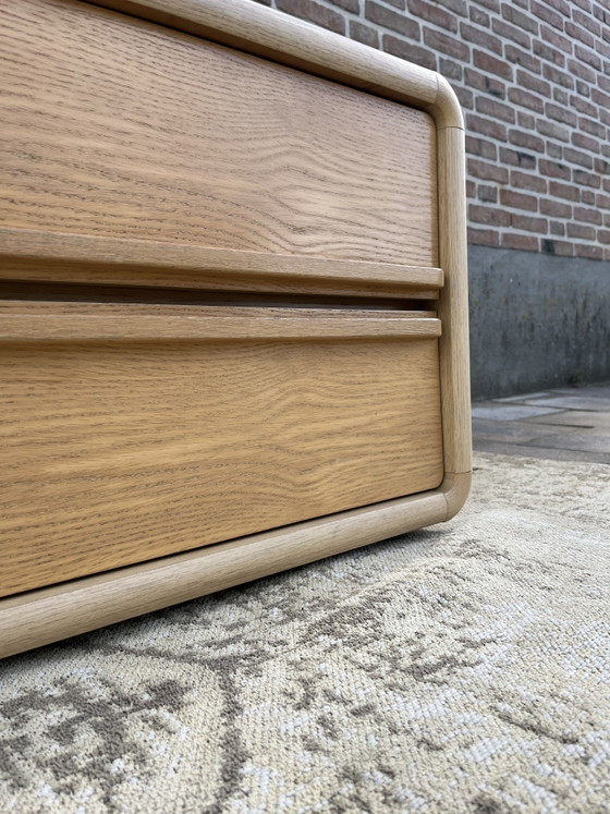 Ensemble vintage de commodes en chêne clair style Space Age années 1970 – Wood (photo 9 of 15)