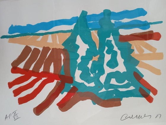Image 1 of Jan Cremer - serigrafia incorniciata "PAYSAGE TOSCANE I"