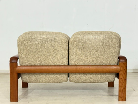 Image 1 of Divano Dyrlund in teak stile metà secolo | Divano a 2 posti in legno massello | Classico del design