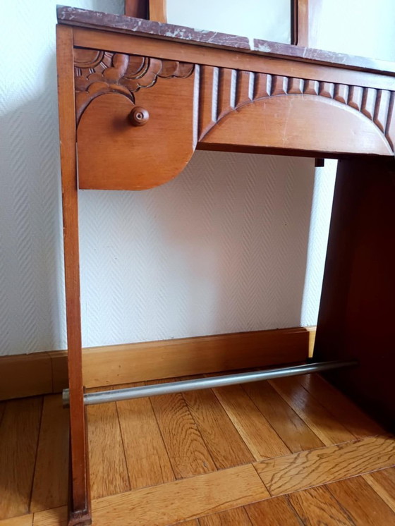 Image 1 of Tocador Art Déco en madera y mármol