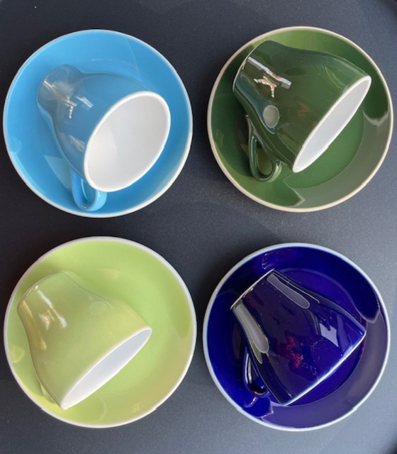 Image 1 of Set van 4 kleurrijke Dürkop Design kop en schotels