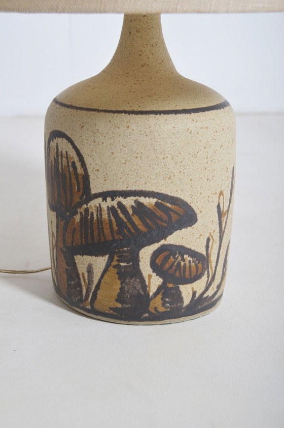 Image 1 of Zeldzame Deense Keramische Lamp Ontworpen Door Bente Jessen, Jaren '70
