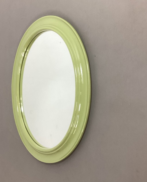 Set of Vintage Italian Mirrors With Ceramic Frames Seventies