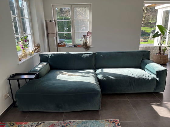 Canapé Clay Royal Turquoise, Longchair grand accoudoir gauche - 1,5 s, FEST, Fauteuils, Velours (photo 2 sur 6)