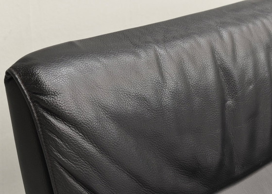 Image 1 of De Sede DS-2011 Divano a due posti in pelle nera, Svizzera - anni '80-'90 circa