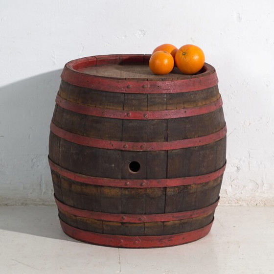 Ancien tonneau en bois avec cerclages en fer – Hongrie, circa 1930 – Objets déco, Iron, Rustic (photo 5 of 34)