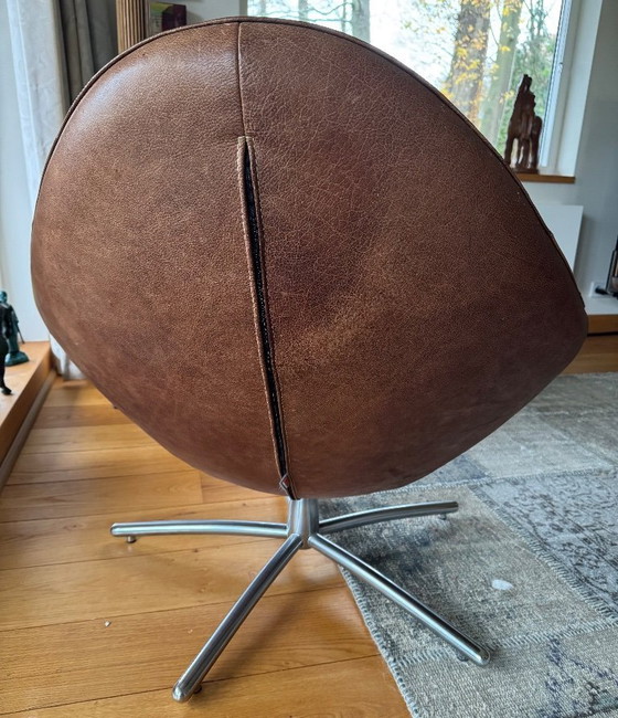 Image 1 of Hidde-Sessel (Label Van den Berg), drehbar auf Stahlgestell.