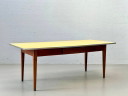Vintage Mid-Century Desk – Wood & Metal Edge