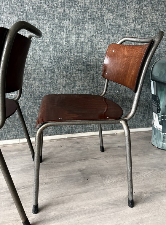 Image 1 of Set di 3 sedie vintage Gispen 106 "TU Delft".