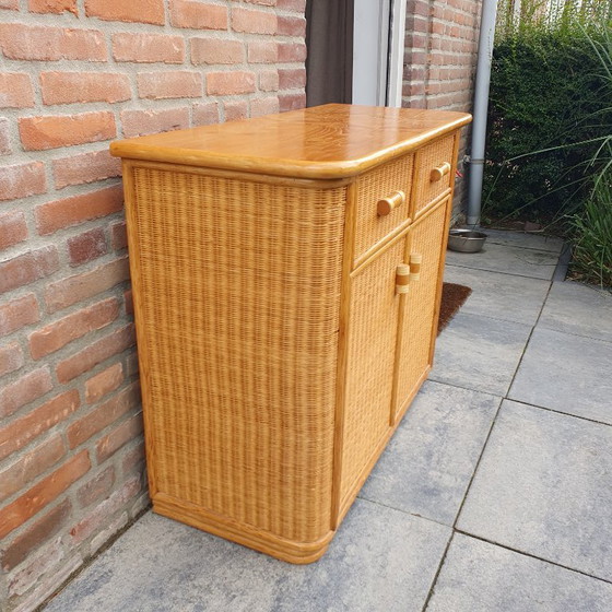 Image 1 of Mooi Vintage Bamboe dressoir uit de jaren 80