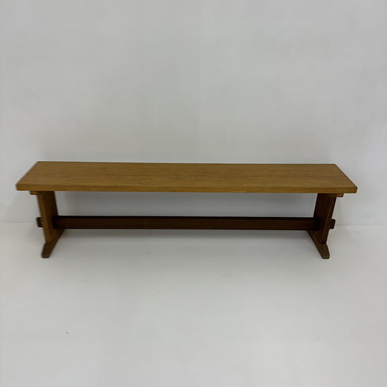 Image 1 of Banc vintage en bois massif, années 1970