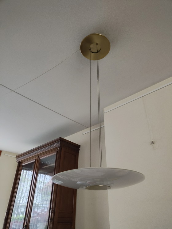Image 1 of Lampada a sospensione Steinhauer Ringlux - Moderna e dorata - Ø 50 cm